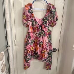 Floral Pink Mini Dress